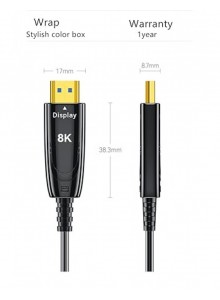 DTECH DT-HOF8005 8K HDMI FIBER CABLE 2.1V 5M DTECH DT-HOF8005 8K HDMI FIBER CABLE 2.1V 5M