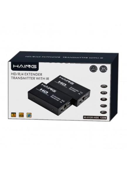 HAING HI-0120-HDE-120 HDMI/RJ45 Extender 1080p with IR 120M HAING HI-0120-HDE-120 HDMI/RJ45 Extender 1080p with IR 120M