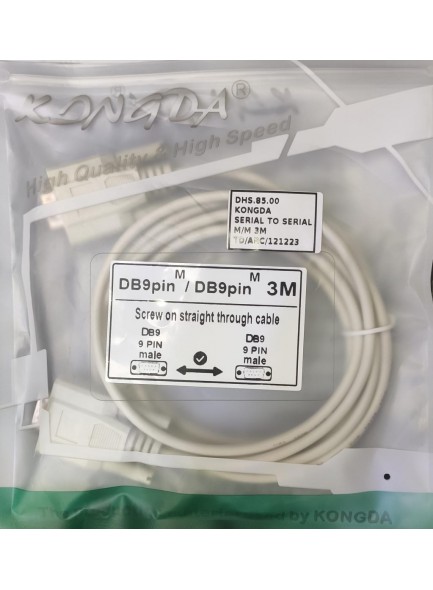 KONGDA DB9 Male TO DB9 Male Serial cable  3m