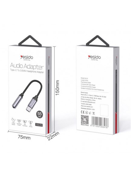yesido yau19 type c to audio jack adapter