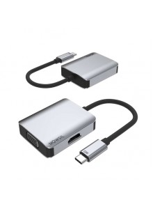 Mowsil Type C To HDMI + VGA Convertor