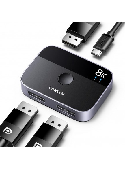 UGREEN 2in1 DisplayPort Bi-directional Switch 8k 15708