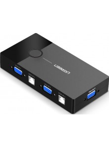 UGREEN 2-Port USB KVM Switch Box ABS Cas...
