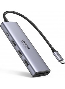 UGREEN USB-C To HDMI+2*USB 3.0 A+SD/TF+P...