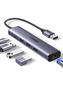 UGREEN USB3.0 to 3×USB3.0 +RJ45 (1000M) ...