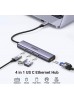 UGREEN USB-C to 3×USB3.0 Hub+RJ45 (1000M) Ethernet Adapter 60600 UGREEN USB-C to 3×USB3.0 Hub+RJ45 (1000M) Ethernet Adapter 60600