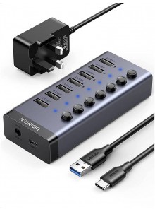 UGREEN USB 3.0 7-Port Hub-12V2A (DC: 5.5...