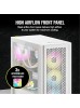 Corsair iCUE 4000D RGB AIRFLOW Mid-Tower Case - 3x AF120 RGB ELITE Fans - iCUE Lighting Node PRO Controller - High-Airflow Design - CORSAIR RapidRoute Cable Management System - True White | CC-9011241-WW Corsair iCUE 4000D RGB AIRFLOW Mid-Tower Case - 3x AF120 RGB ELITE Fans - iCUE Lighting Node PRO Controller - High-Airflow Design - CORSAIR RapidRoute Cable Management System - True White | CC-9011241-WW