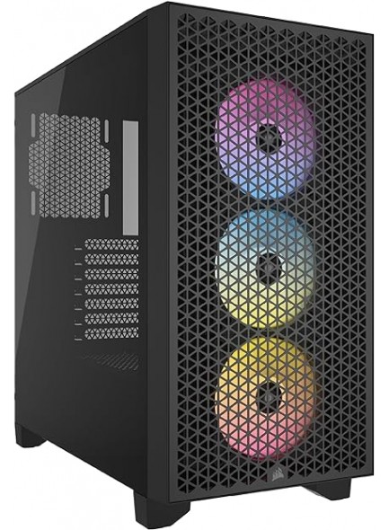 CORSAIR 3000D RGB Tempered Glass Mid-Tower, Black | CC-9011255-WW