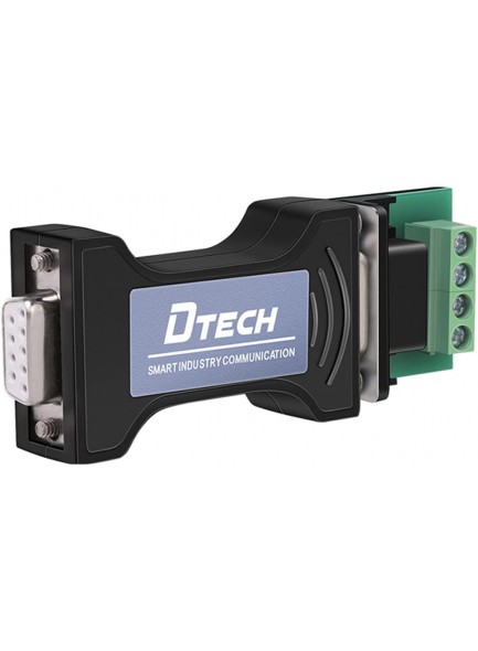 DTECH Port-Powered RS232 to RS485 Converter Adapter for Industrial Long Haul Serial Communication Supports 600W Anti-surge and 15KV Static Protection