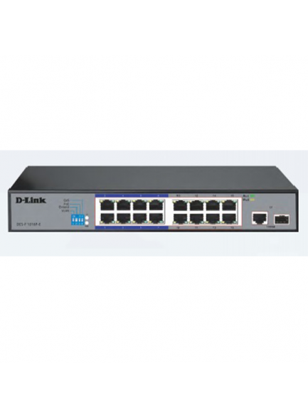 DLINK SWITCH DLINK 16 PORT POE UNMANAGED | DES-F1016P-E DLINK SWITCH DLINK 16 PORT POE UNMANAGED | DES-F1016P-E