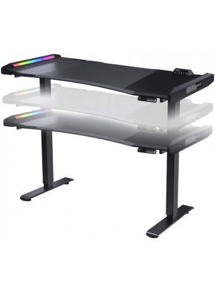 Cougar E-MARS 150 Electrical Gaming Desk, Sturdy Elevated Construction, Dual-sided RGB Lighting Effects, Advanced and High-speed Links, Ergonomic Gaming Space,Grey | 3M1503SB.0005 Cougar E-MARS 150 Electrical Gaming Desk, Sturdy Elevated Construction, Dual-sided RGB Lighting Effects, Advanced and High-speed Links, Ergonomic Gaming Space,Grey | 3M1503SB.0005