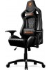 Cougar Armor Titan Gaming Chair, Premium PVC Leather, 4D Armrest, Piston Lift Height Adjustment, Up to 170° Reclining, 160kg Max Weight Capacity, Black / Orange | CG-CHAIR-ARMOR-TTN-BLK | 3MATBNXB.0001