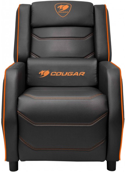 Cougar Ranger S Gaming Sofa, Side Storage Pocket, Breathable PVC Leather, Headrest Lumbar Pillow, Adjustable Design, Up to 160Kg Weight Capcity, Black/Orange | 3MRGSORB.0001 Cougar Ranger S Gaming Sofa, Side Storage Pocket, Breathable PVC Leather, Headrest Lumbar Pillow, Adjustable Design, Up to 160Kg Weight Capcity, Black/Orange | 3MRGSORB.0001