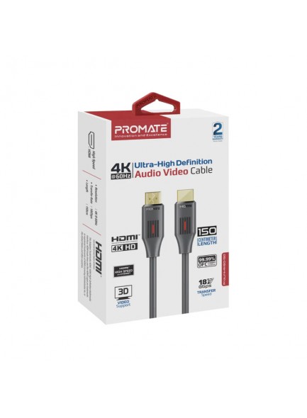 Promate Ultra-High Definition 4K@60Hz HDMI® Audio Video Cable ProLink4K60-150 Promate Ultra-High Definition 4K@60Hz HDMI® Audio Video Cable ProLink4K60-150